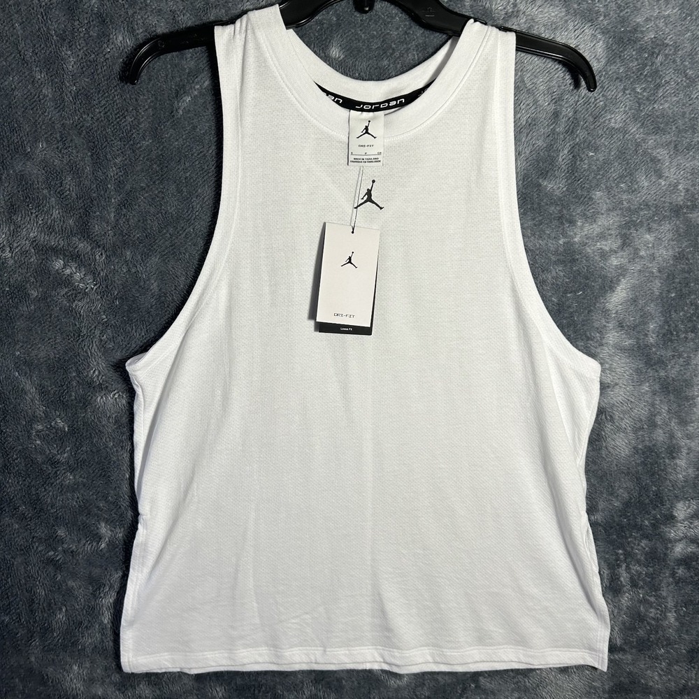Jordan Womens Size S White Diamond Sport Athletic Tank Top